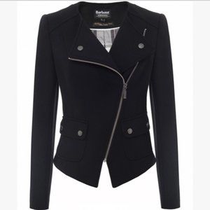 BARBOUR INTERNATIONAL MOTORCYCLE STYLE JACKET COTTON BLEND WOMEN'S USA 8 UK 12